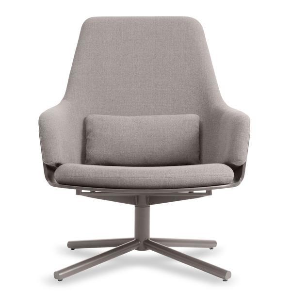 Blu Dot Lock Fiberglass Lounge Chair With With High Back And Surprising Mix Of Materials