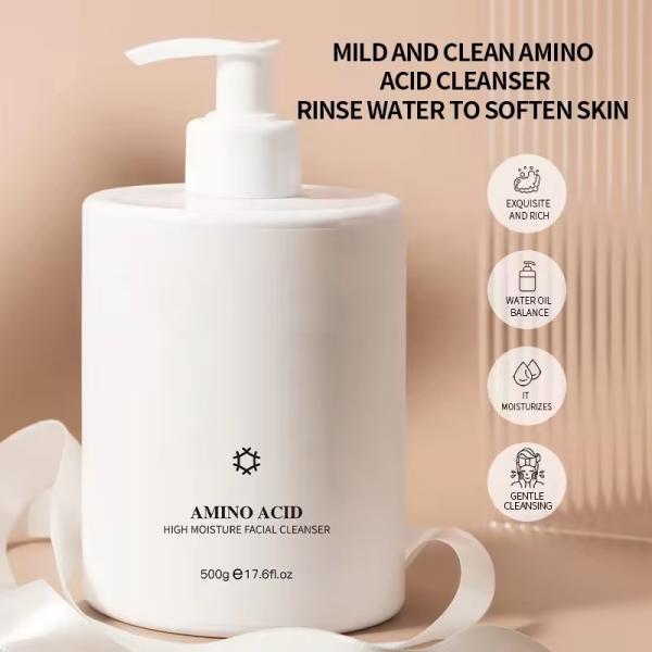 OEM ODM Limpeza facial Matsutake Fungo Limpeza facial de aminoácidos para controle de óleo