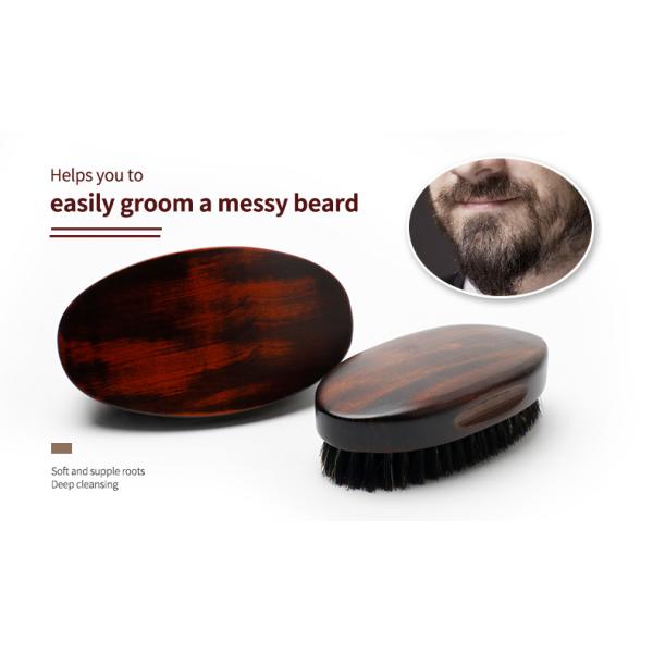 El mango de madera 100% de jabalí cepillo de barba el complemento perfecto para su rutina de aseo