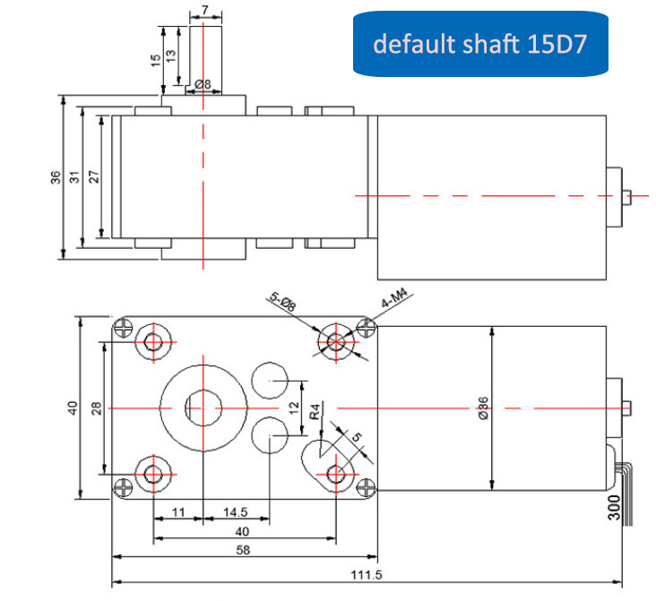 Собственная личность мотора ROHS шестерни DC 30RPM 4.55W безщеточная запирая мотор шестерни червя