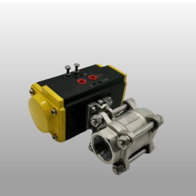 Stainless Steel Ball Valve With Pneumatic Actuator For Controlling Fluid Flow
