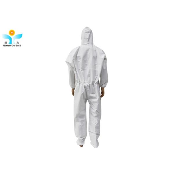 Breathable Waterproof Disposable Protective Coverall In Microporous Fabric