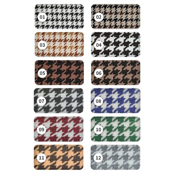 Wholesale PVC Houndstooth Printed Faux Leather Fabric for Decorative Bag Phone Shell Table Mat Sofa Cover Craft Projects