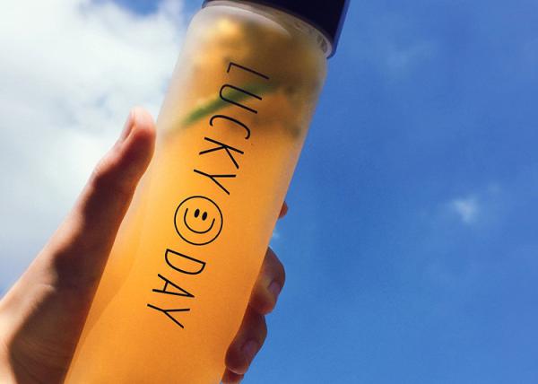 Garrafa de água de vidro inquebrável magro 400ML resistente ao calor com cordão portátil