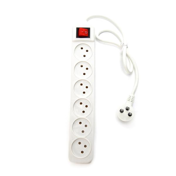 Multi Outlet Power Strip with 6 Universal Outlet Socket and 3 Pin Prong Plug WIFI NO Grounding Standard Grounding Vertical