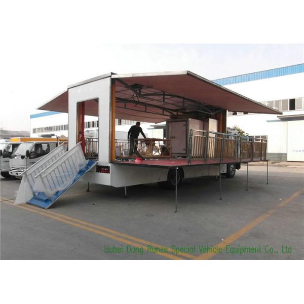 Moving LED Display Advertising Truck With Stage Lifting System For Outdoor Showing