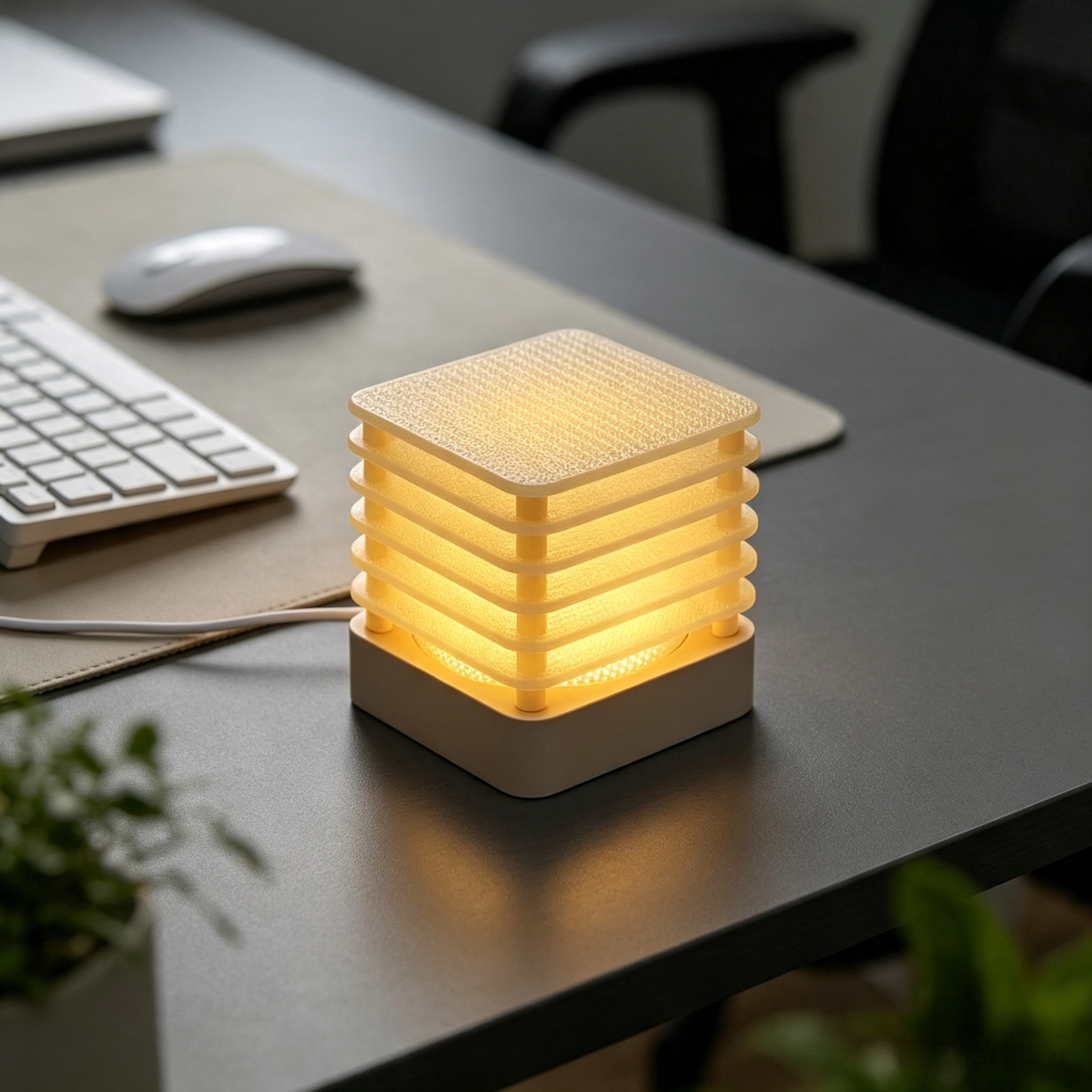 Stacked Layer 3D Printed Lighting Fixtures Geometric 3d Printed Lamp Design