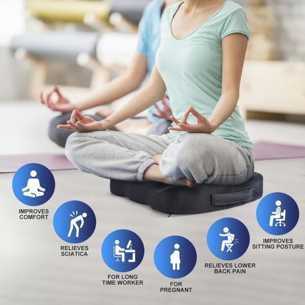 Hypoallergenic Memory Foam Seat Cushion Safe Memory Foam Tailbone Cushion
