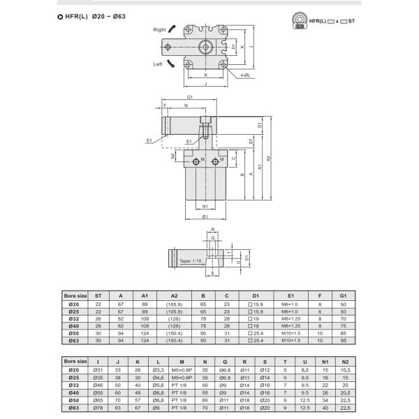 Automatic Pneumatic Swing Clamp Magnet Type Rotary Structure Power Saving