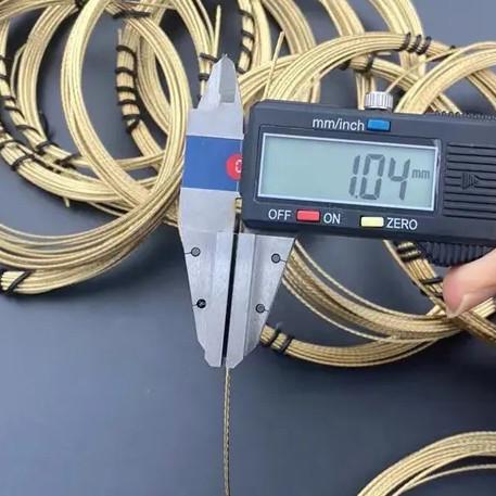 Non-Alloy Copper Coated Wire Rope Brass Plated Steel Wire Rope 1*7 1.0mm Tolerance Other