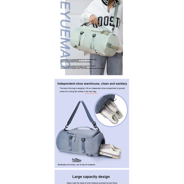 Gym Duffle Tote Bag Gym Bag With Shoe Compartment And Wet Pocket