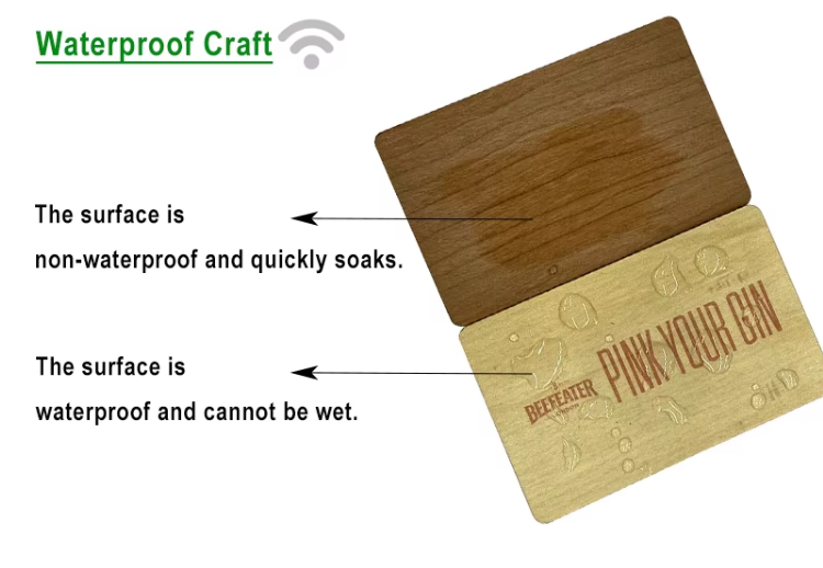 Factory Direct Sales Custom Logo Engraved Wooden RFID Business Card NFC ISO14443A 13.56MHz Blank Wood NFC Hotel Key ID Card