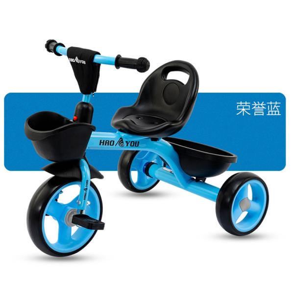 Доступный для детей трехколесный красный велосипед с стальными рулевыми и без подвески