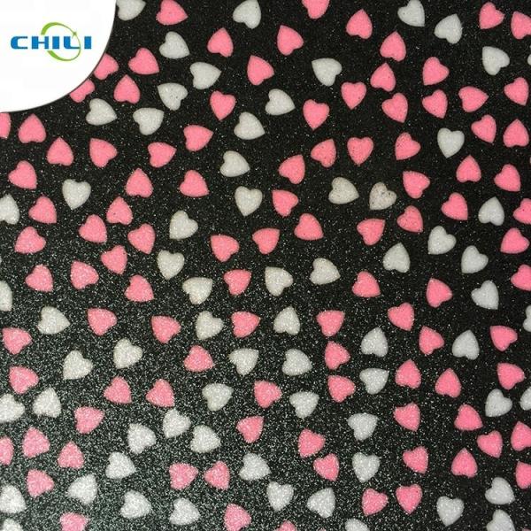 Flower Pattern Printed Faux Leather Fabric Modern Design Eco Friendly