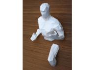 escultura de aço inoxidável pintada altura do homem da parede de 180cm