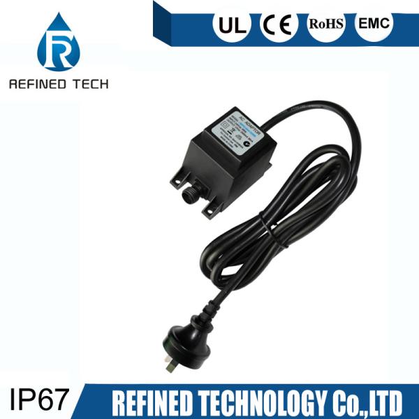 AC 12V 24V Waterproof LED Power Supply Adapter 45W Plastic Material