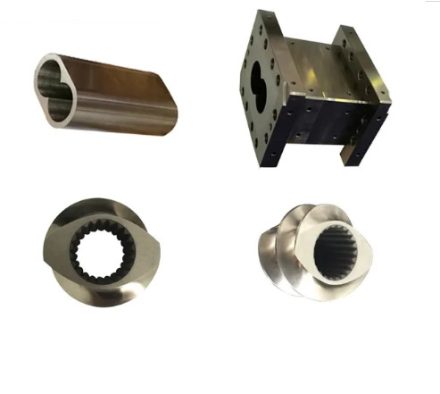 Струна экструзионной машины из пластика и винт, соединяющий и вращающийся, биметаллический параллельный двойной винтовой ствол