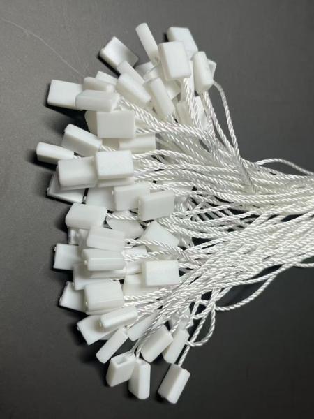 Sustainable Square Locking Plastic Tag Fastener String Seal CMYK For Clothes Custom