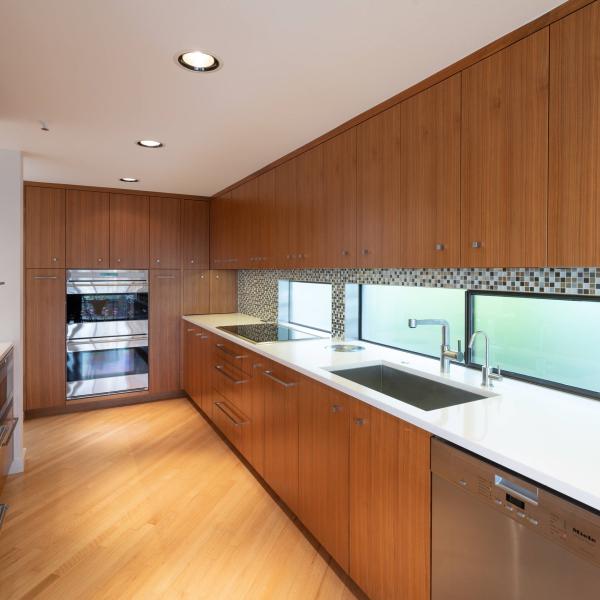 Brown Wood Veneer  Kitchen Cabinet Complete Full Home Custom