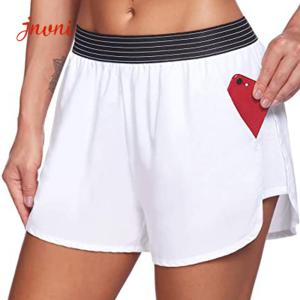Brief Elastic Waistband Women'S Sports Shorts Womens Biker Shorts Side Pockets