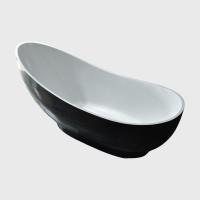 Une baignoire à coin noir sans couture 60 x 30