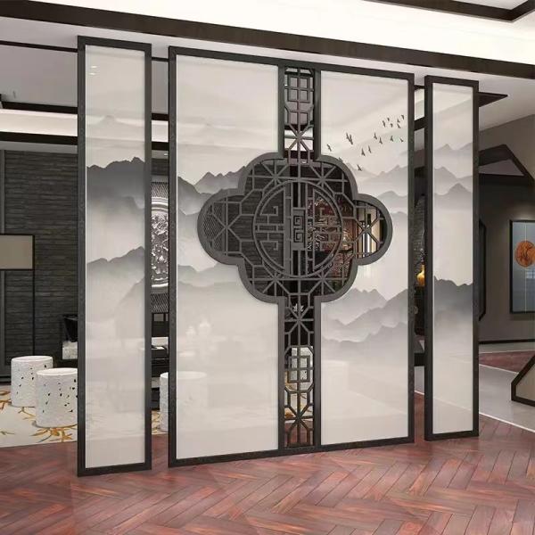 Luxury Modern Stainless Steel Hotel Furniture Empty Screen Hotel Room Divider Partition