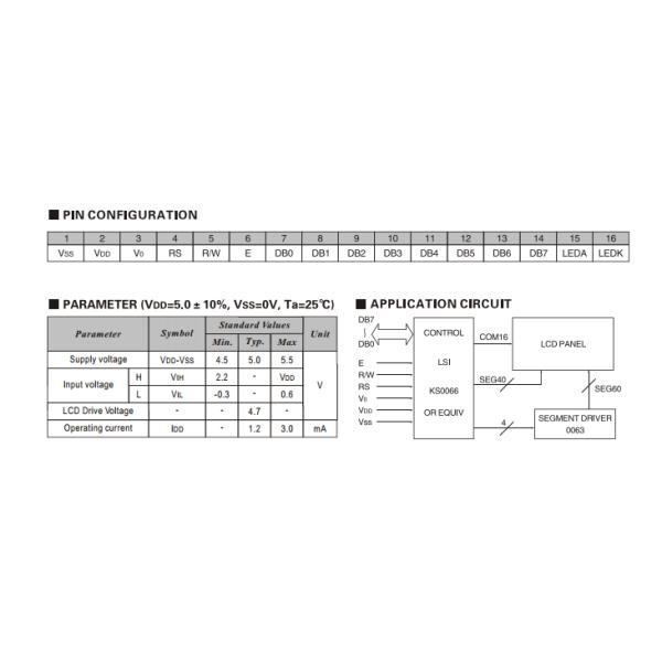 Character LCD Monitor Module , 116.0x37.0x13.5 Outline STN LCD Module