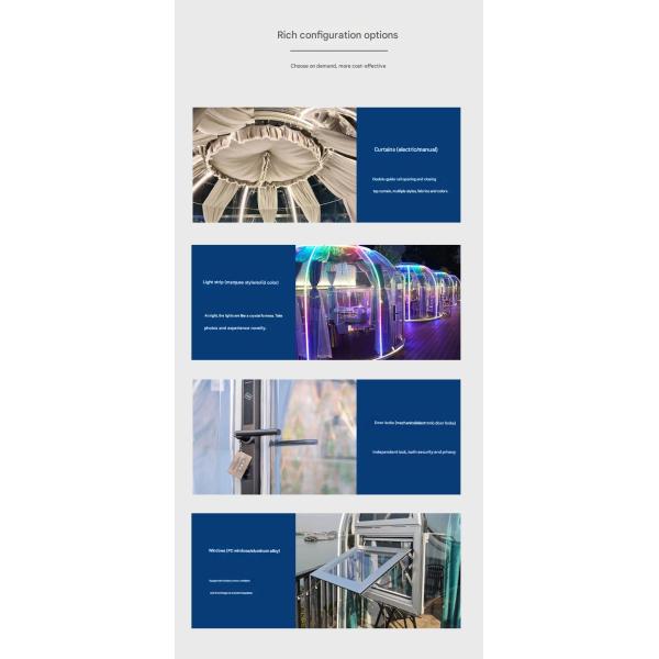 Leisure Facilities Internet Celebrity Bubble Room Glass House Outdoor Restaurant Transparent Dome Room Star Room
