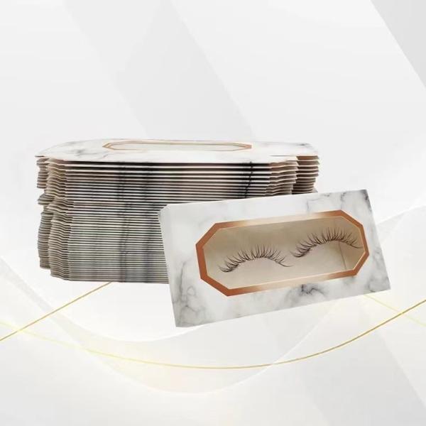 Chinese Factory Customized Elegant Eyelash Box Packaging with Window Display