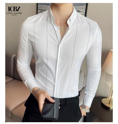 Nonwoven Office Full Sleeve Slim Fit Classic Men Shirt with Casual Style 100% Cotton