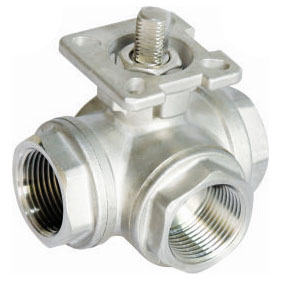 ISO9001 2008 3 Way Stainless Steel Ball Valve PN63 Pressure For Water / Oil