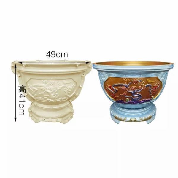 Custom Concrete Desktop Decoration Big Garden Pot Vase Making Cement Planter Mould