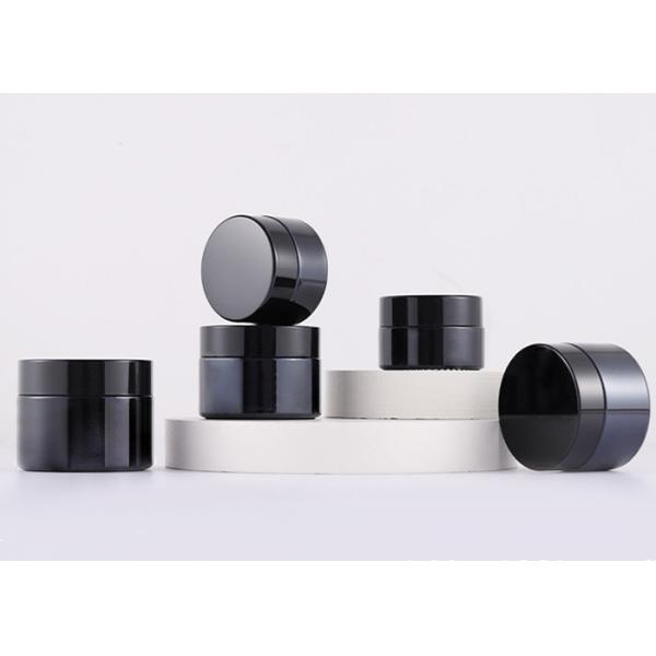 Black 20g 30g 50g Luxury Skincare Glass Jar Cosmetic Face Cream Jar