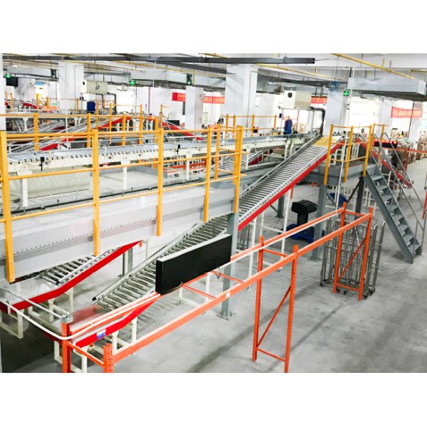 Carton Box Conveyor Sorting System Flexible Gravity Roller Conveyor System Logistics Sorting Warehouse Storage Rack