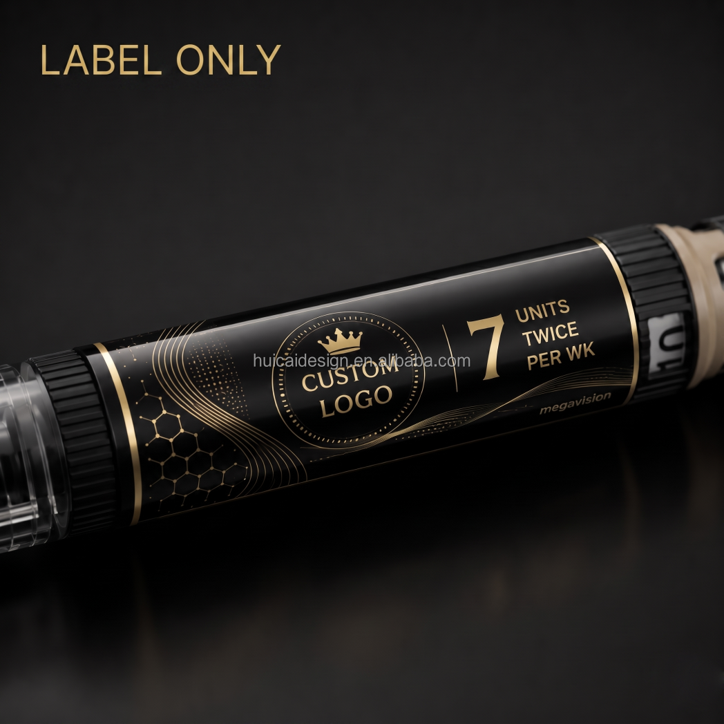 Your Design Peptide Bottle Labels Biotechnology Sample Bottles Small MOQ Factory Price Alcohol Resistant Waterproof
