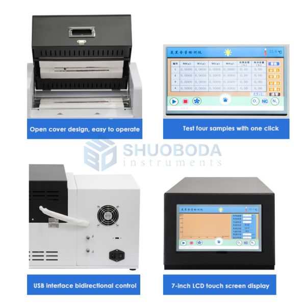 CBT350S Laboratory Carbon Black Content Test Apparatus For 4 Samples