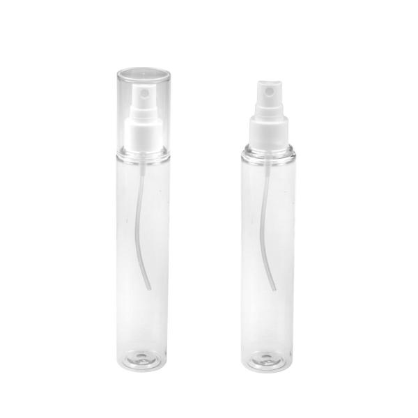 106mm Cylinder Flat Pet Bottle Big Cover 100ml Transparent Plastic Bottle