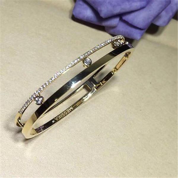 Jewelry factory in Shenzhen, China Luxury Jewelry Symbolize love  bracelet 18k gold  5 diamond sliding Bracelets