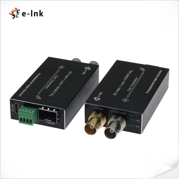 E-link Mini HD-SDI 光ファイバーコンバーター（タリー & RS485 ループアウト付き）