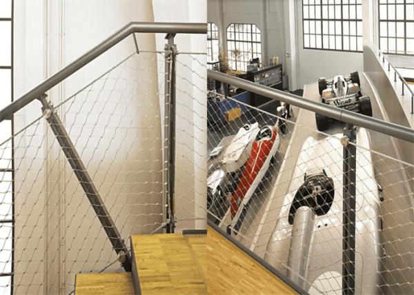 Balustrade Infill Cable Mesh Railing Black Oxide , AISI Stair Barrier Safety Nets