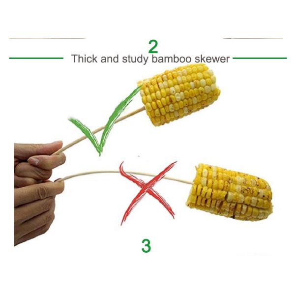 Large Diameter Long Bamboo Round Wooden Sticks for Customized BBQ Skewers Different Sizes