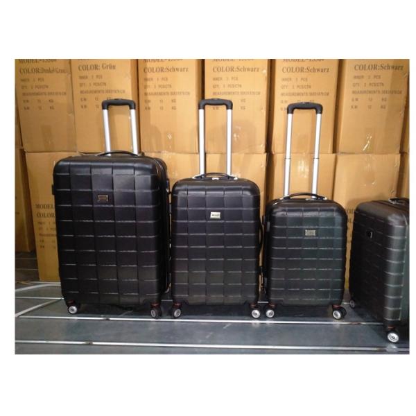Colorful 3 Pcs Luggage Travel Set Bag ABS Trolley Suitcase With 4 Universal Wheels