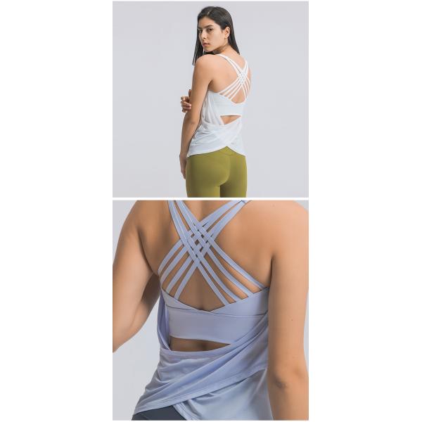 Cross Back Women Tank Top High Impact Bra Loost Fit Lightweight