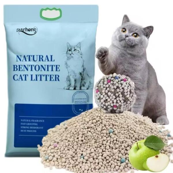 BSCI Bentonita de arcilla de arena para gatos 0,8 mm-3,8 mm Esférica Bentonita de arena para gatos
