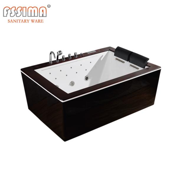 человек 2 Freestanding ванны массажа SPA 1800x700 крытый черно-белый