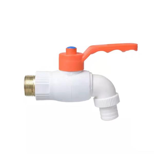Smooth Hand White ABS Plastic Basin Faucet Water Tap for Kitchen Bathroom Best Seller
