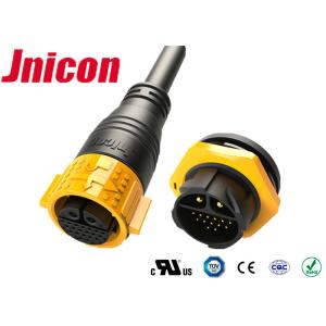 Push Lock Waterproof Pin Connectors 2 Pin Power Data Jnicon M25 With UL Approval