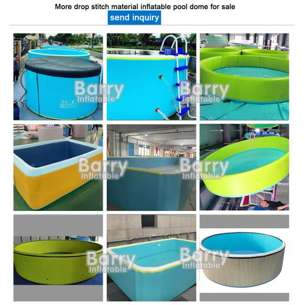 Портативный сверток для бассейна Синий Водный бассейн прямоугольник 2х2м Размер на заказ Свертываемый бассейн Ткань ПВХ сверток для бассейна