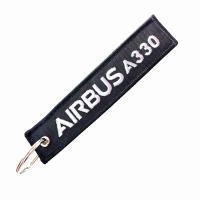 Blank Logo personnalisé Broderie Tissu tissé Marque Avion Jet Tag Key Ring Broderie porte-clés de compagnie aérienne