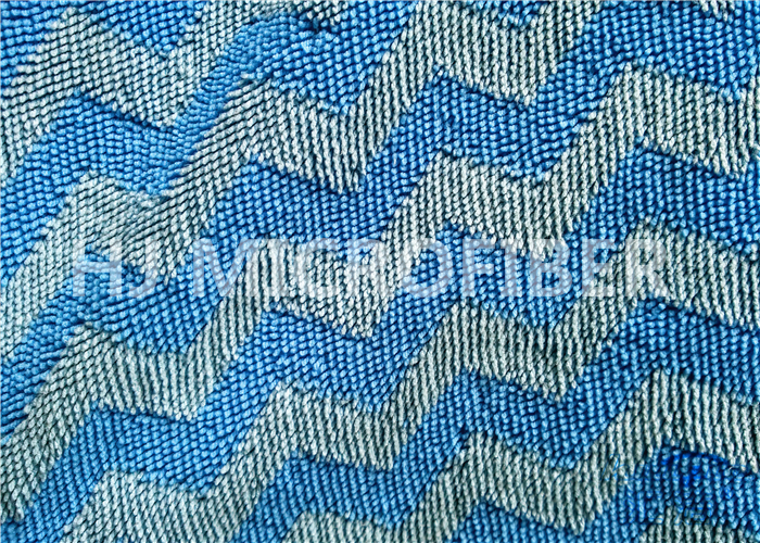 Ткань кучи Microfiber волнистым переплетенная жаккардом/ткань Mop, отсчет пряжи 150D/144F